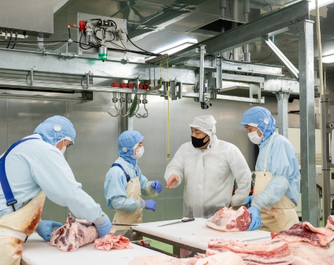 丁寧に加工された肉